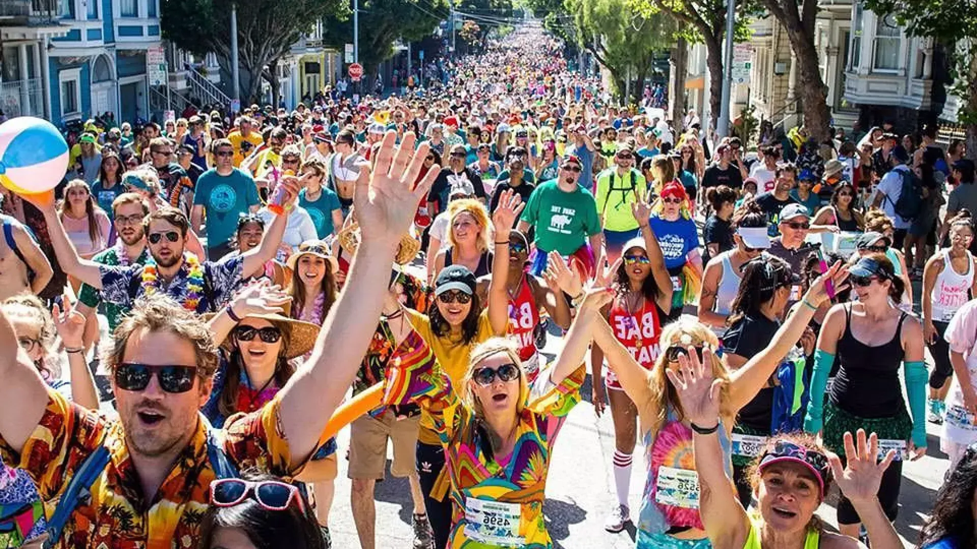 Runners participate in San Francisco's Bay to Breakers.