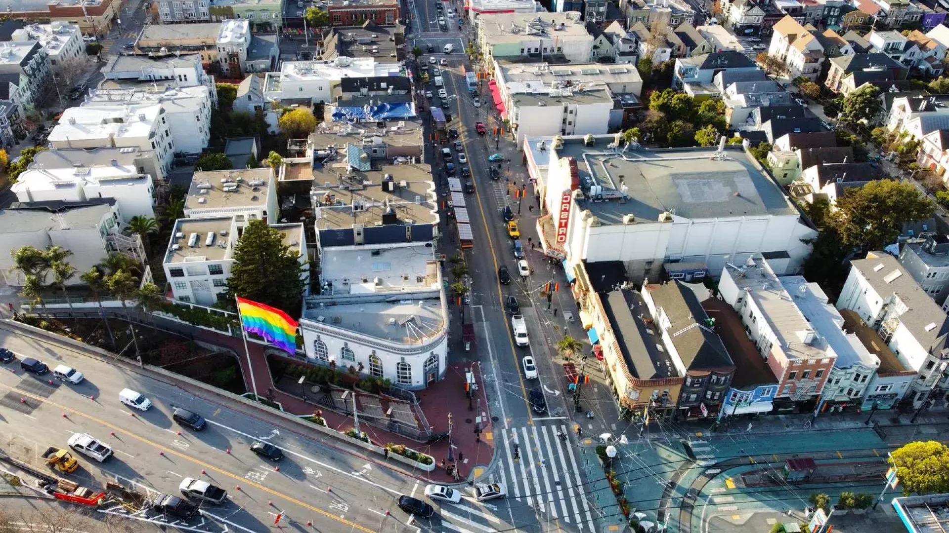 Vue aérienne du quartier de Castro