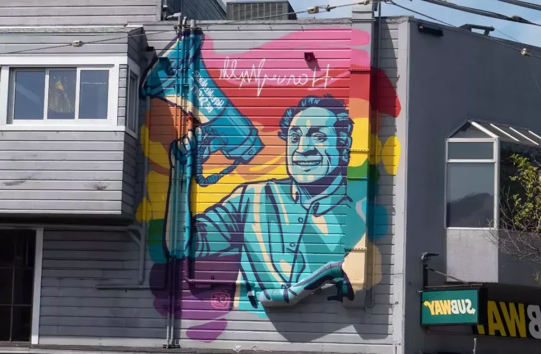 The Harvey Milk mural by Oz Montania