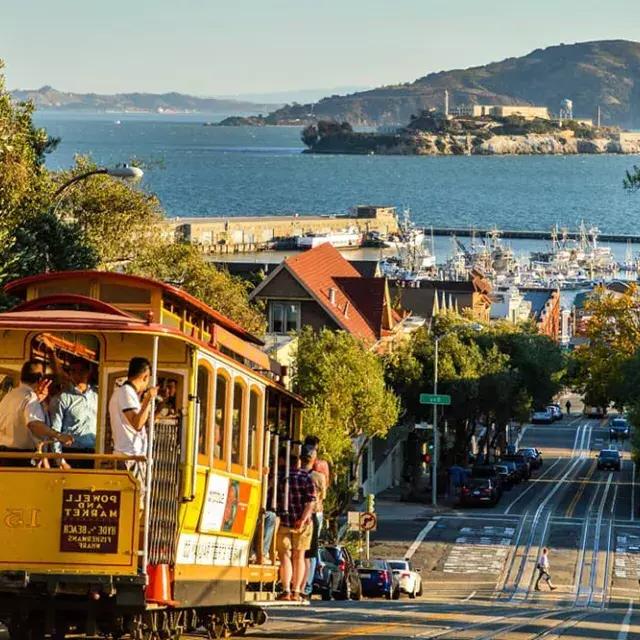 Seilbahnen in der Innenstadt von San Francisco